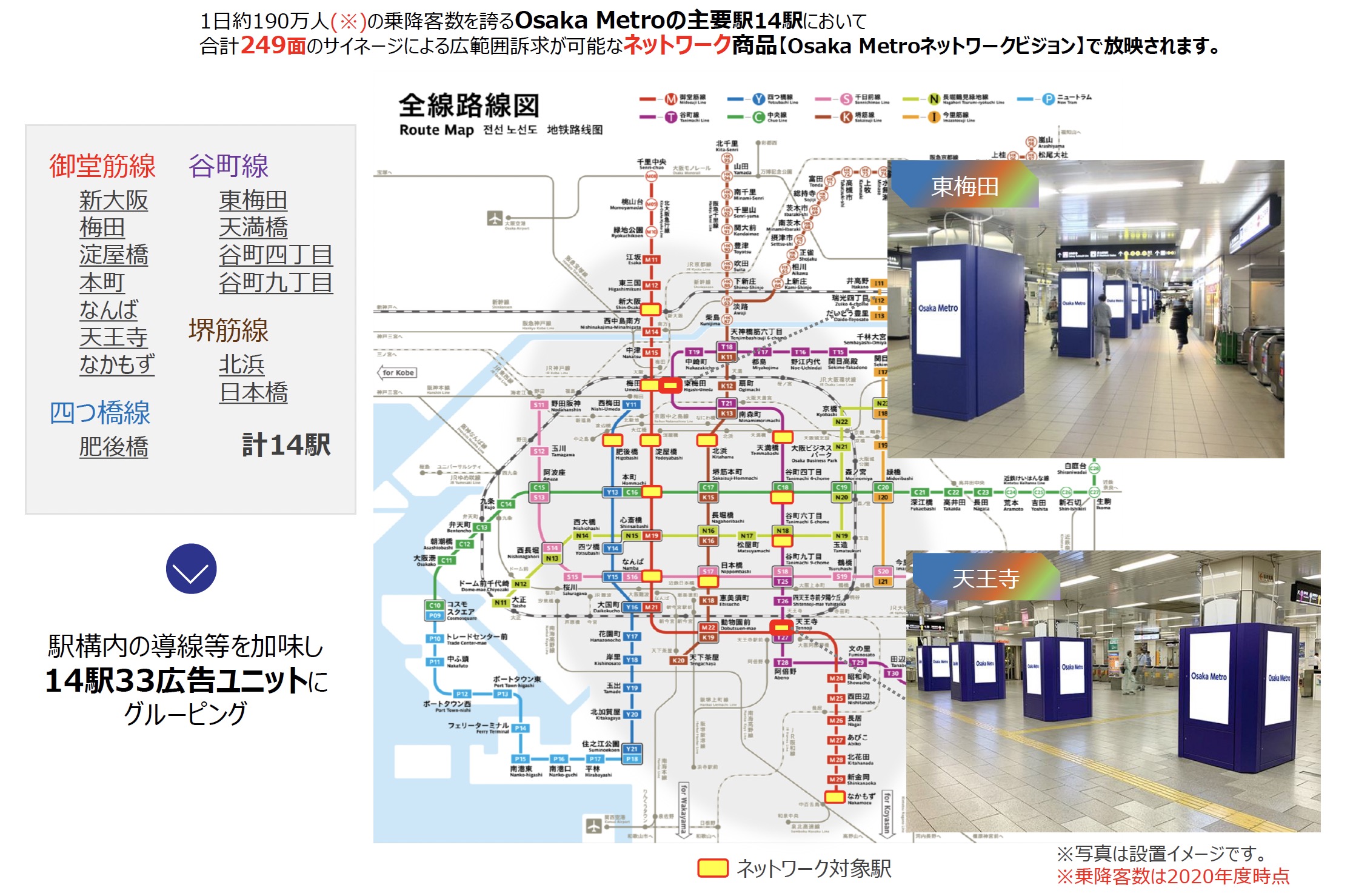 DOOH Ads Platform掲出位置図