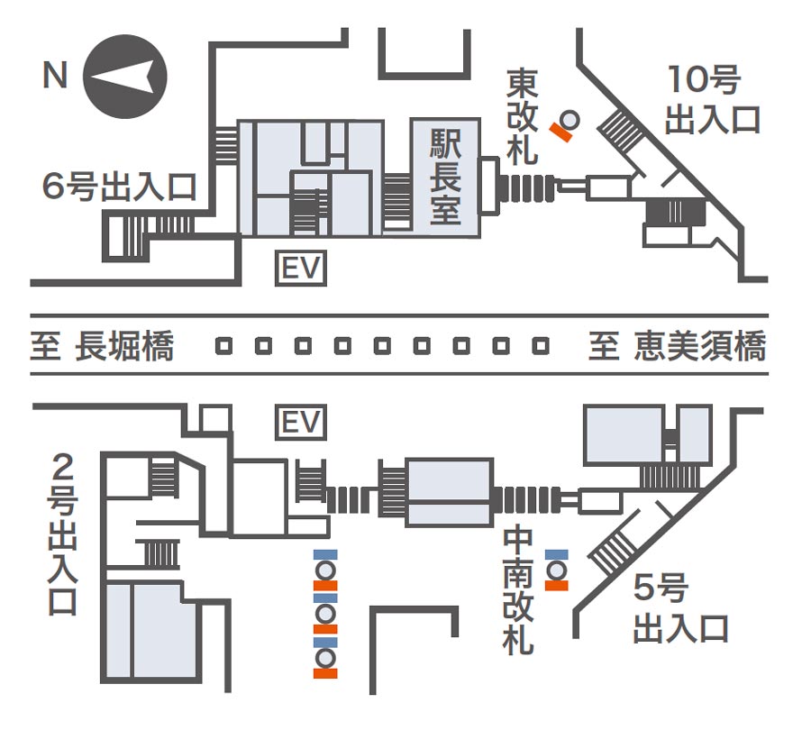 日本橋ネットワークビジョン掲出位置図