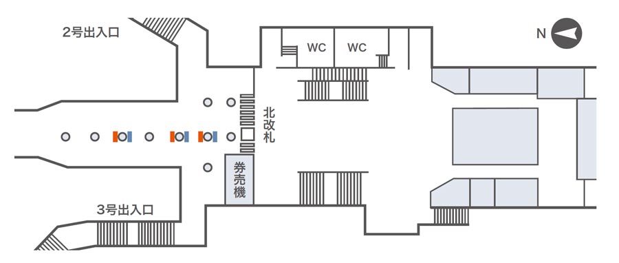 谷町九丁目ネットワークビジョン掲出位置図