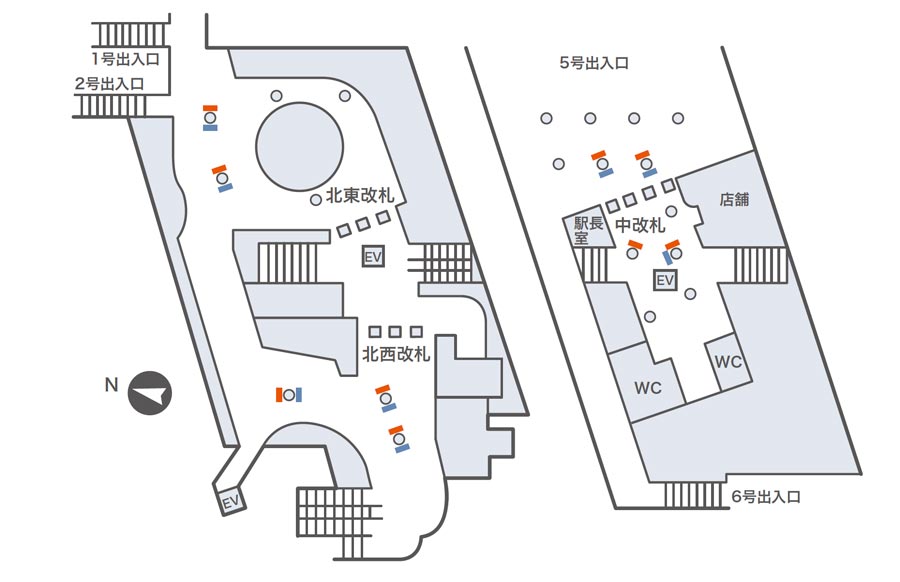 新大阪ネットワークビジョン掲出位置図