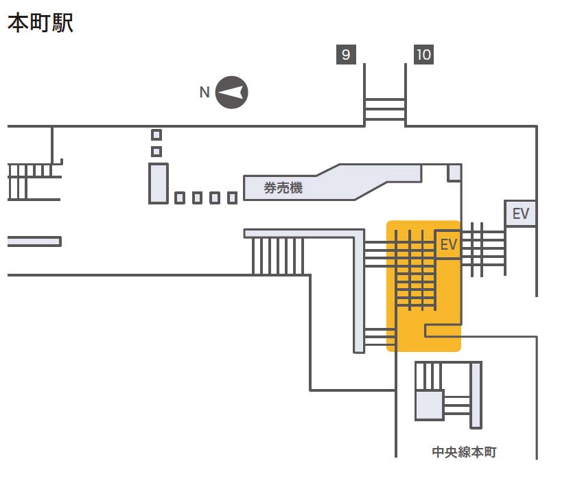 本町臨時集中貼掲出位置図