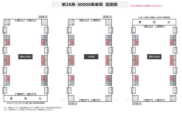 大阪メトロまど上ポスター配置図