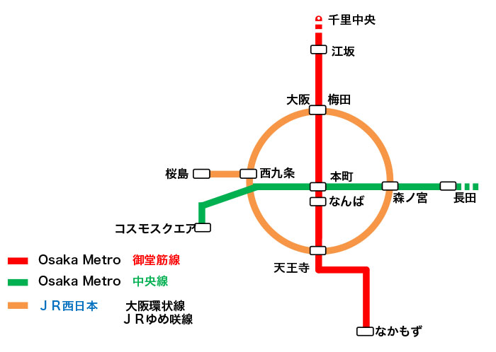 大阪まるっとまんなかビジョンセット掲出路線