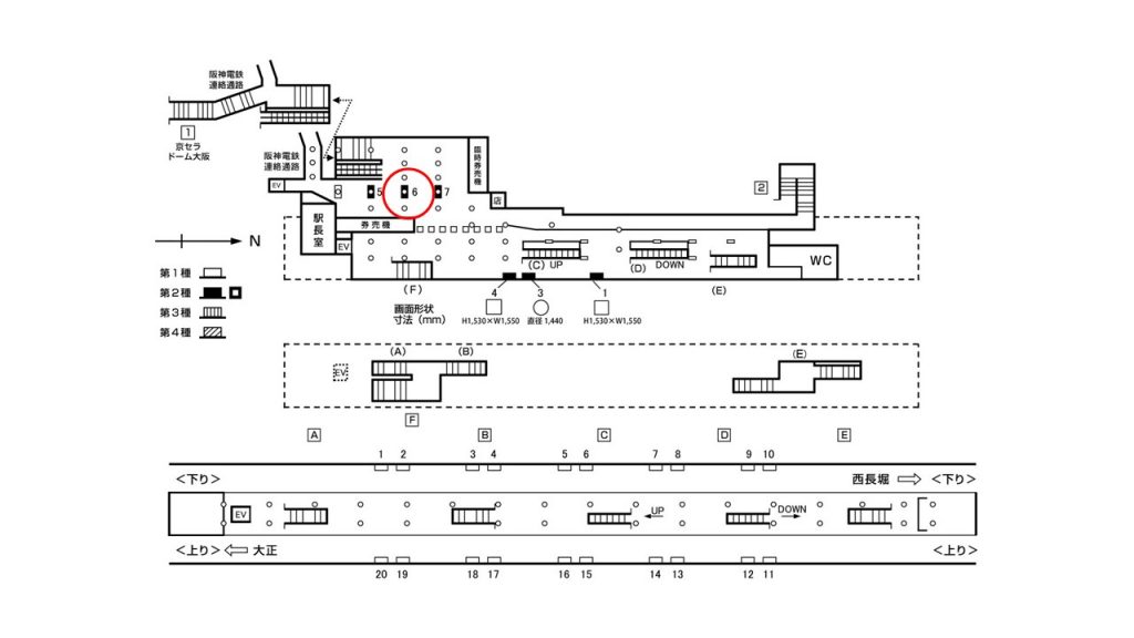 ドーム前千代崎駅構内図2-6