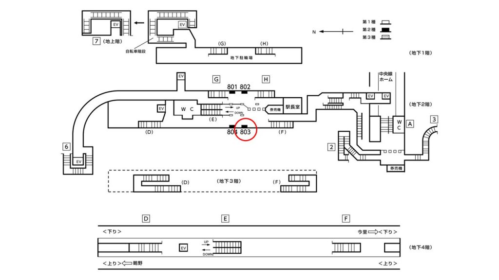 緑橋駅構内図2-803