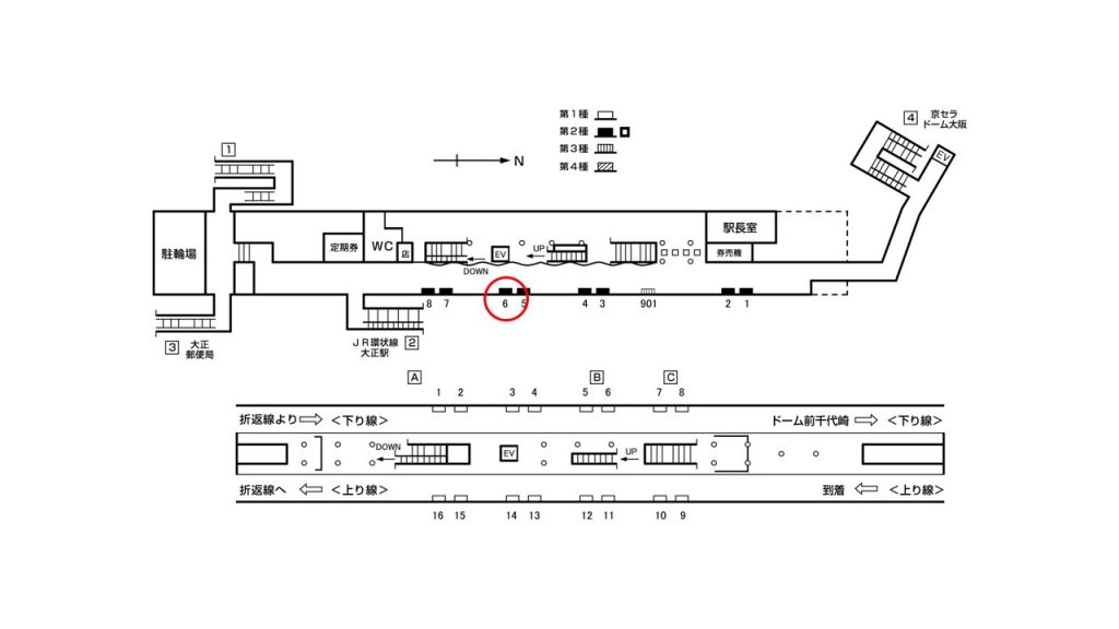 大正駅構内図2-6