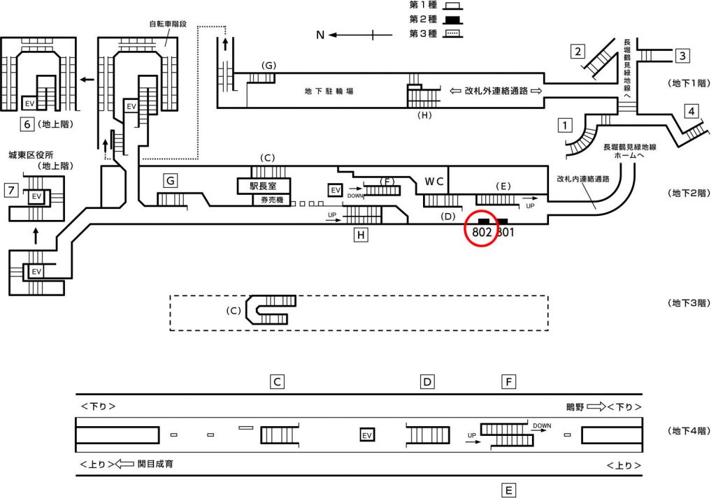 蒲生四丁目駅構内図2-802