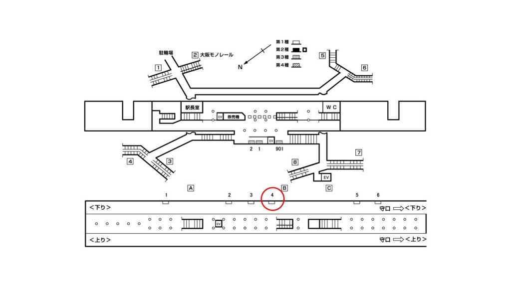 大日駅構内図1-4