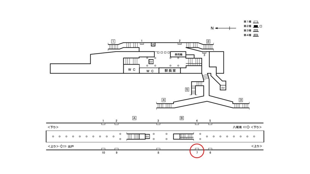 長原駅構内図1-7