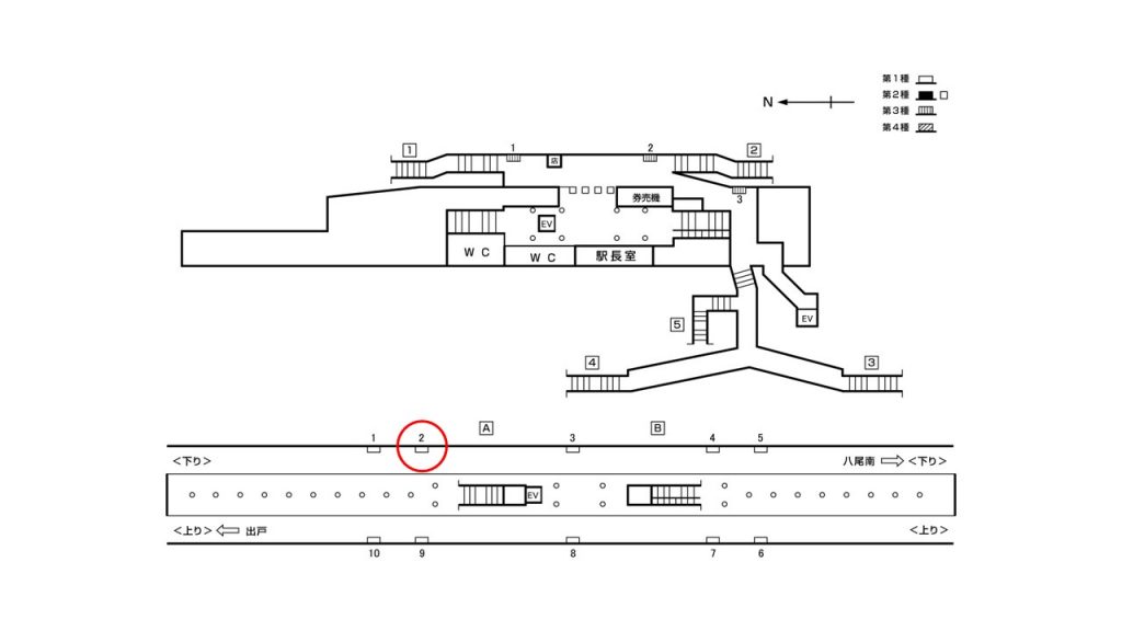 長原駅構内図1-2