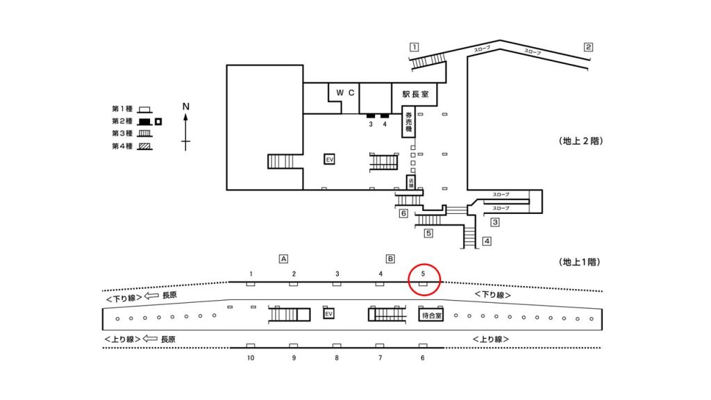 八尾南駅構内図1-5