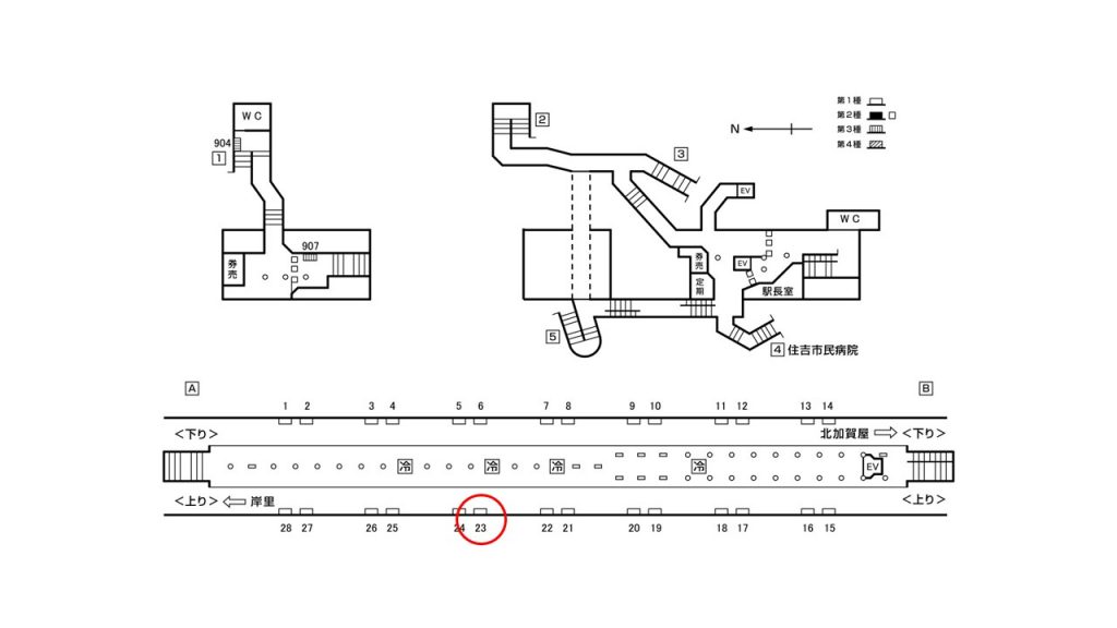 玉出駅構内図1-23