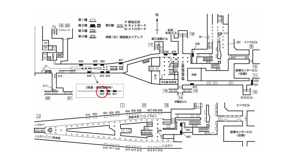本町駅構内図2-453