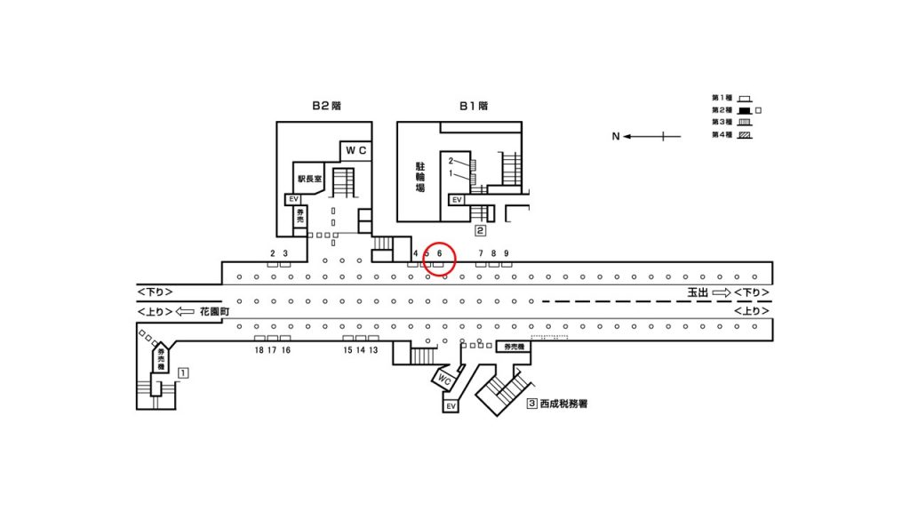 岸里駅構内図1-6