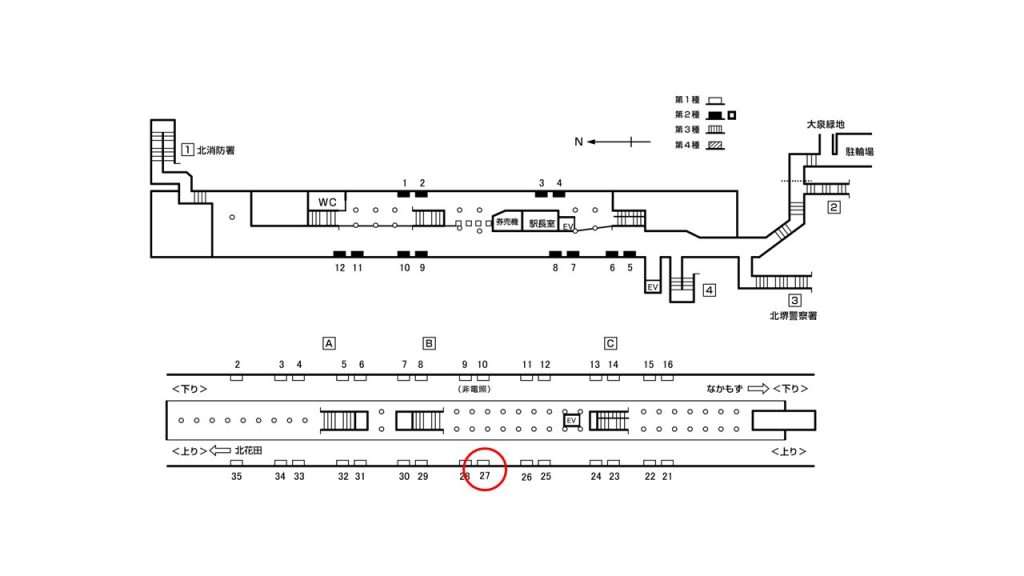 新金岡駅構内図1-27