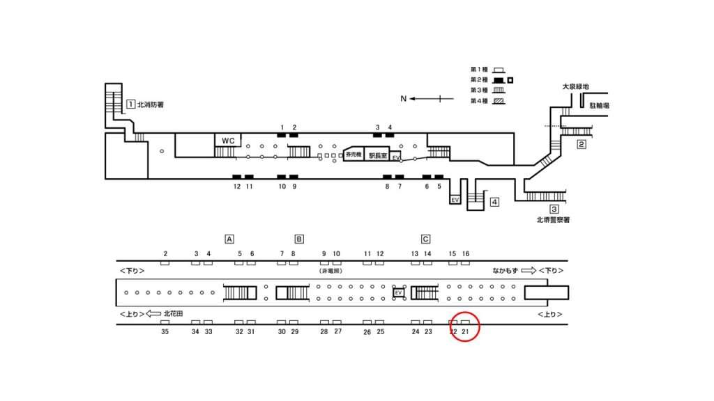 新金岡駅構内図1-21