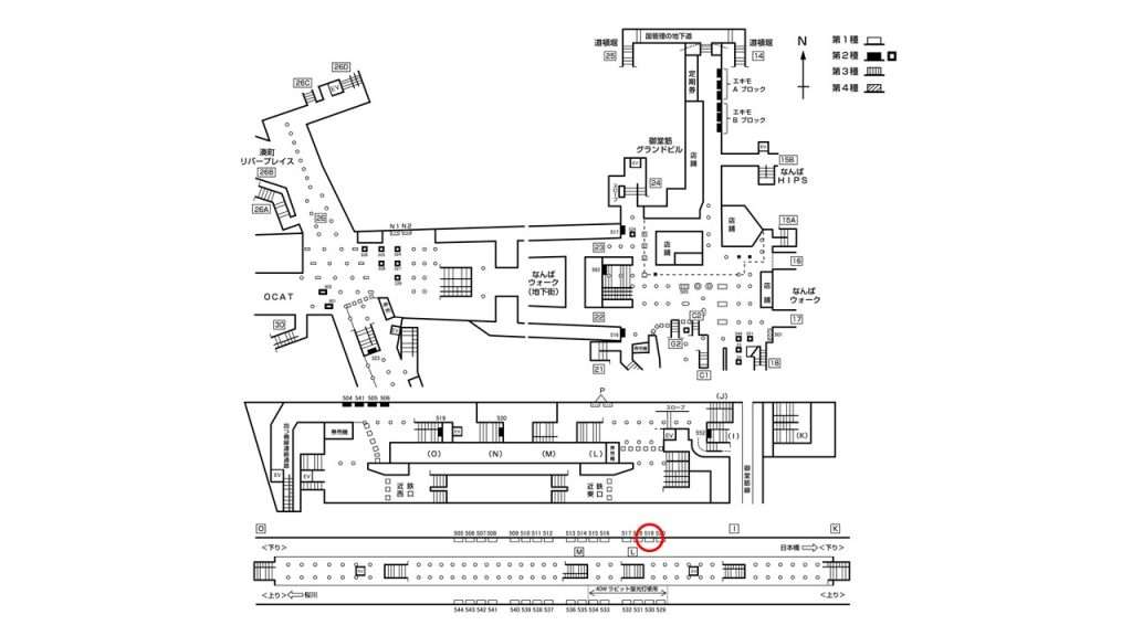 なんば駅構内図1-519