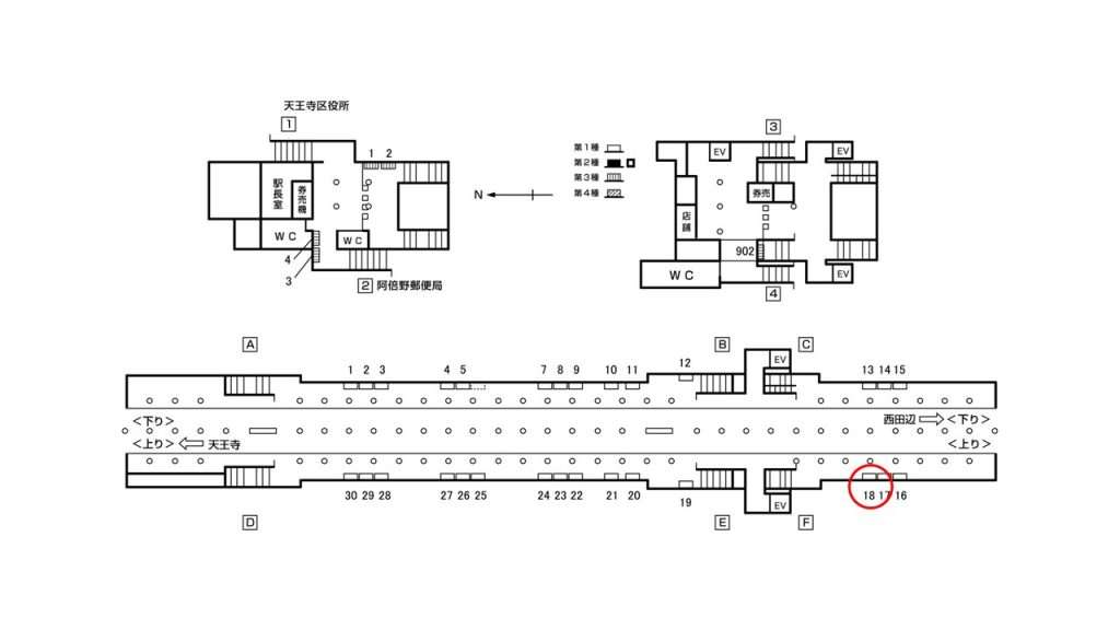 昭和町駅構内図1-18