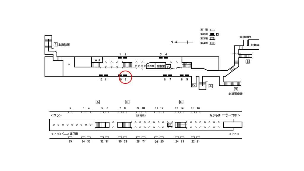 新金岡駅構内図2-9