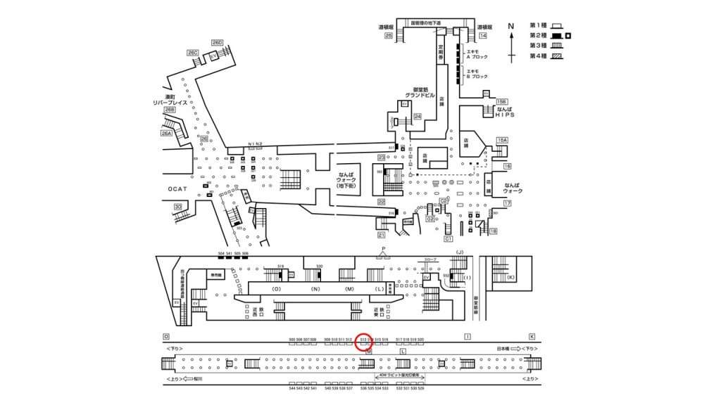 なんば駅構内図1-513