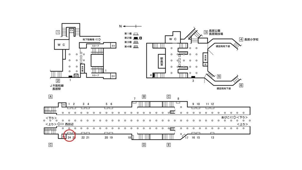 長居駅構内図1-24