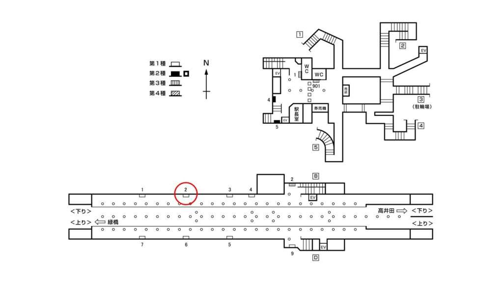 深江橋駅構内図1-2