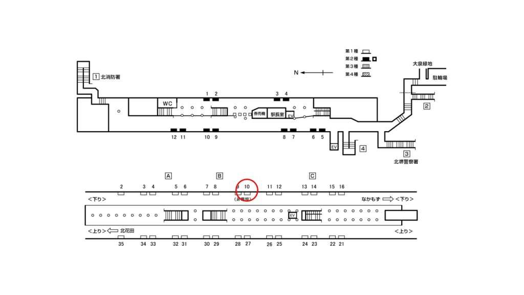 新金岡駅構内図1-10