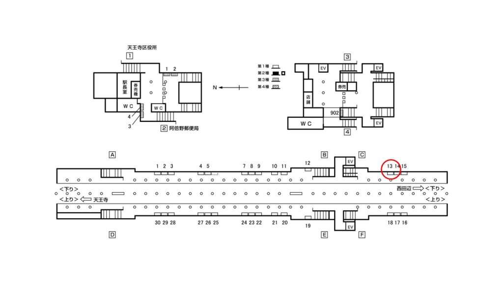 昭和町駅構内図1-13