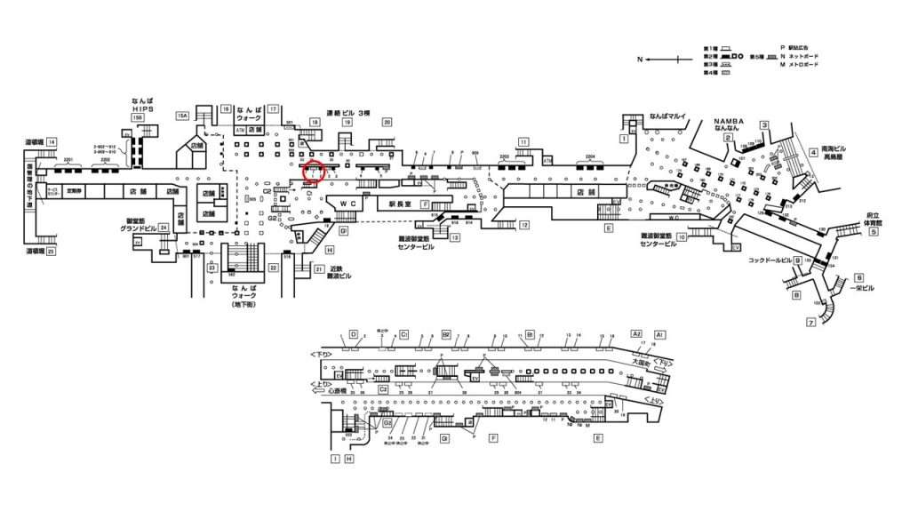 なんば駅構内図4-1