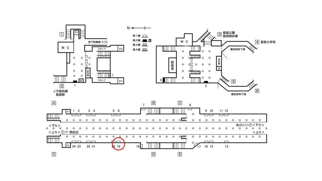 長居駅構内図1-19