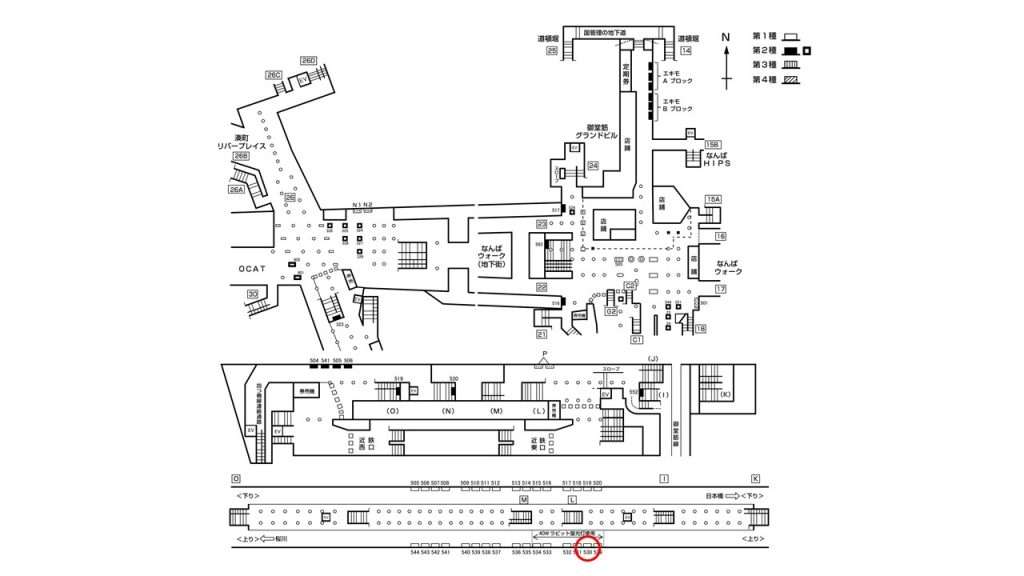 なんば駅構内図1-530