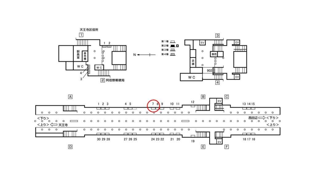 昭和町駅構内図1-7