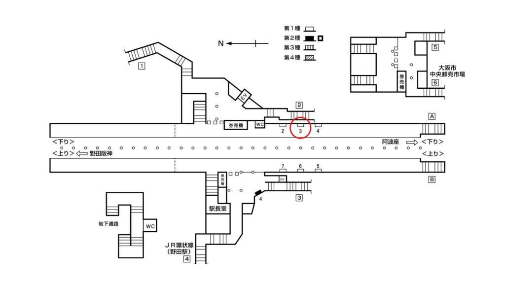 玉川駅構内図1-3