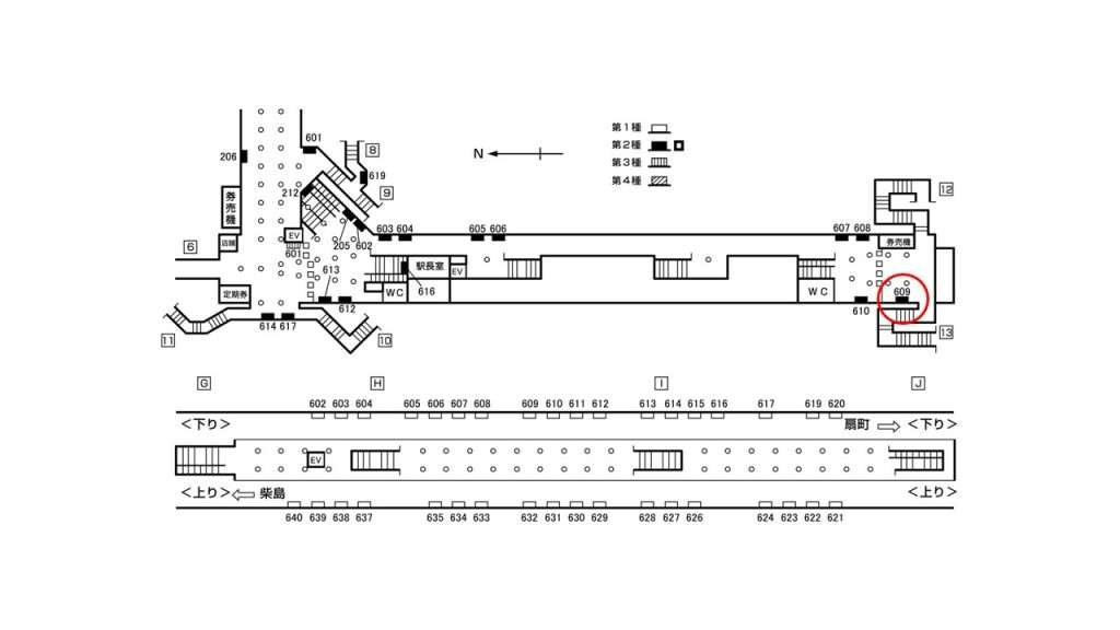 天六駅構内図2-609