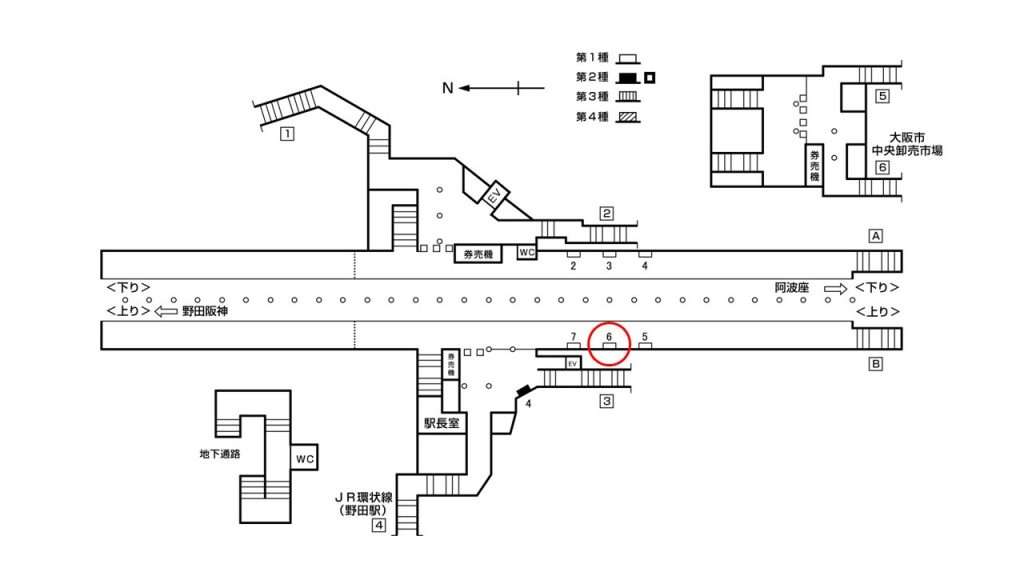 玉川駅構内図1-6