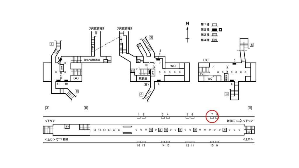 今里駅構内図1-7