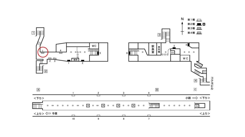 新深江駅構内図3-1