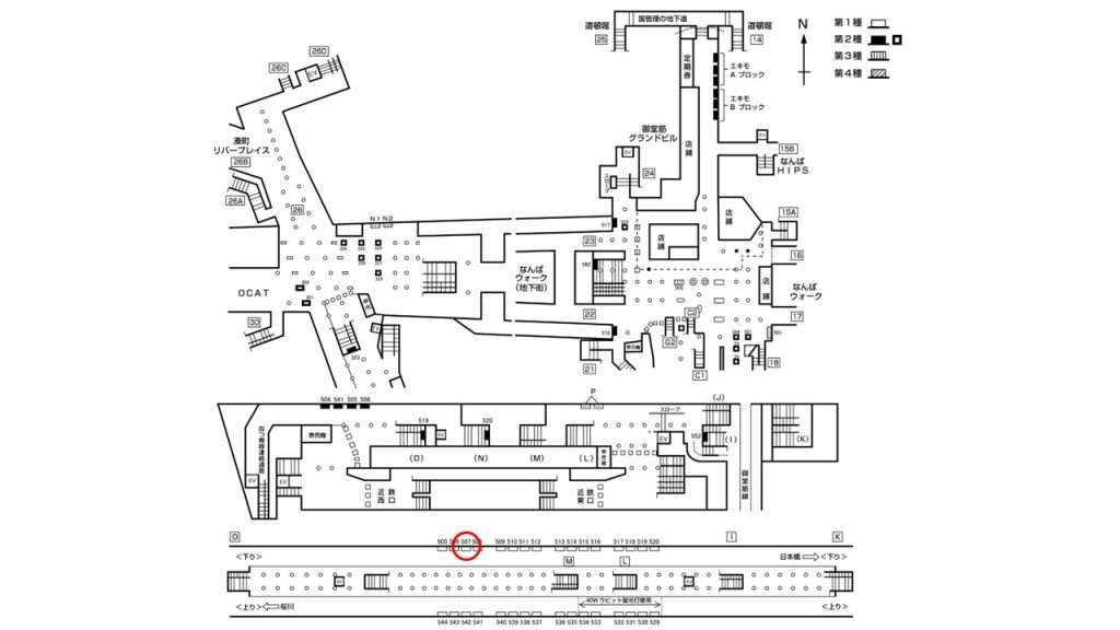 なんば駅構内図1-507