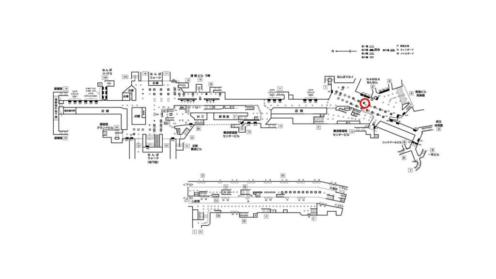 なんば駅構内図2-33