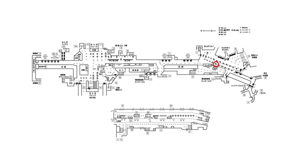 なんば駅構内図2-38