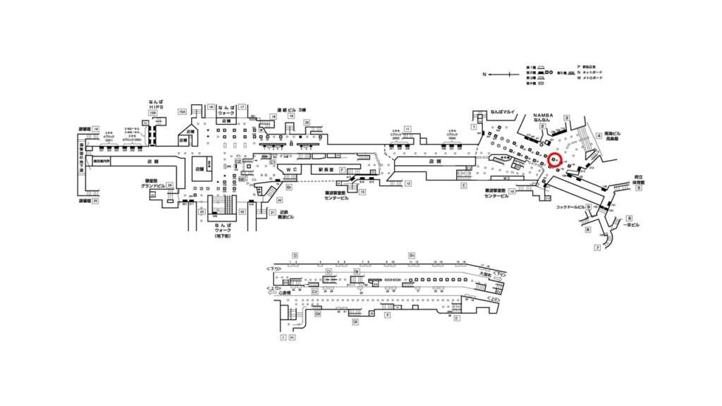 なんば駅構内図2-36