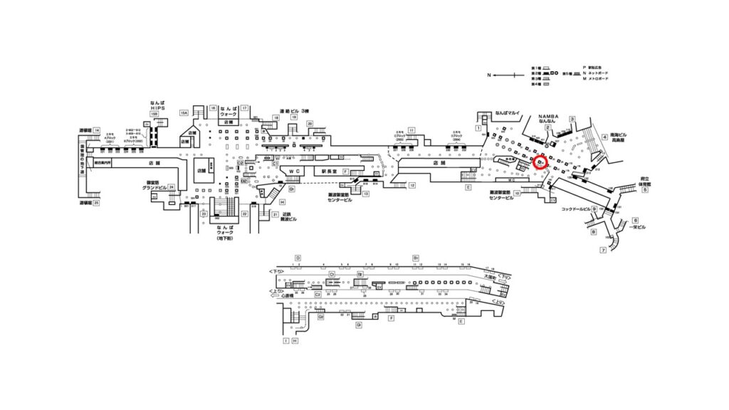 なんば駅構内図2-40