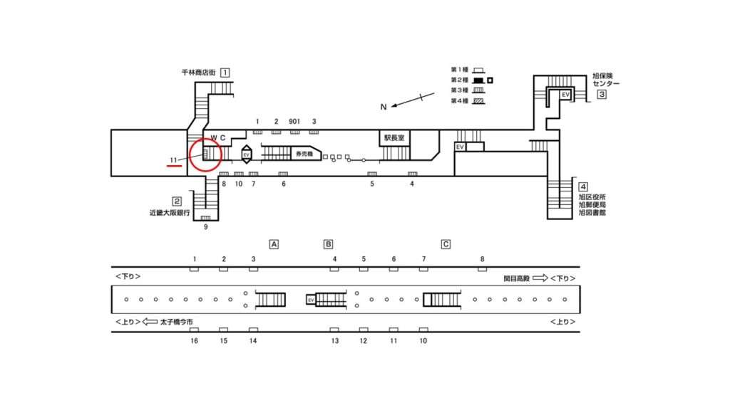 千林大宮駅構内図_3-11