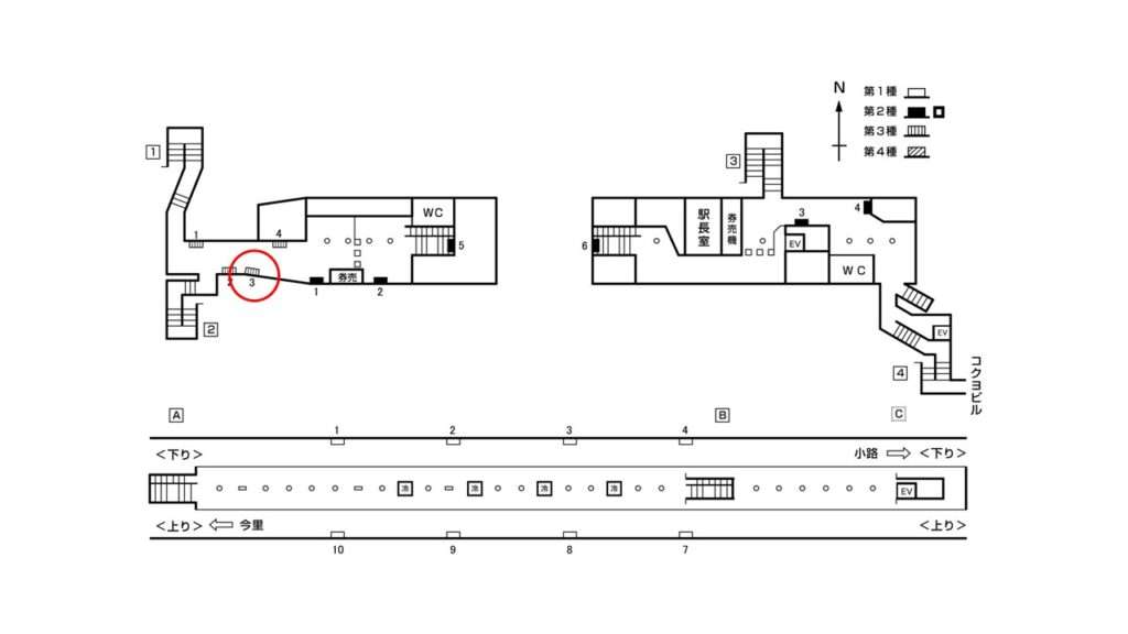 新深江駅構内図_3-3