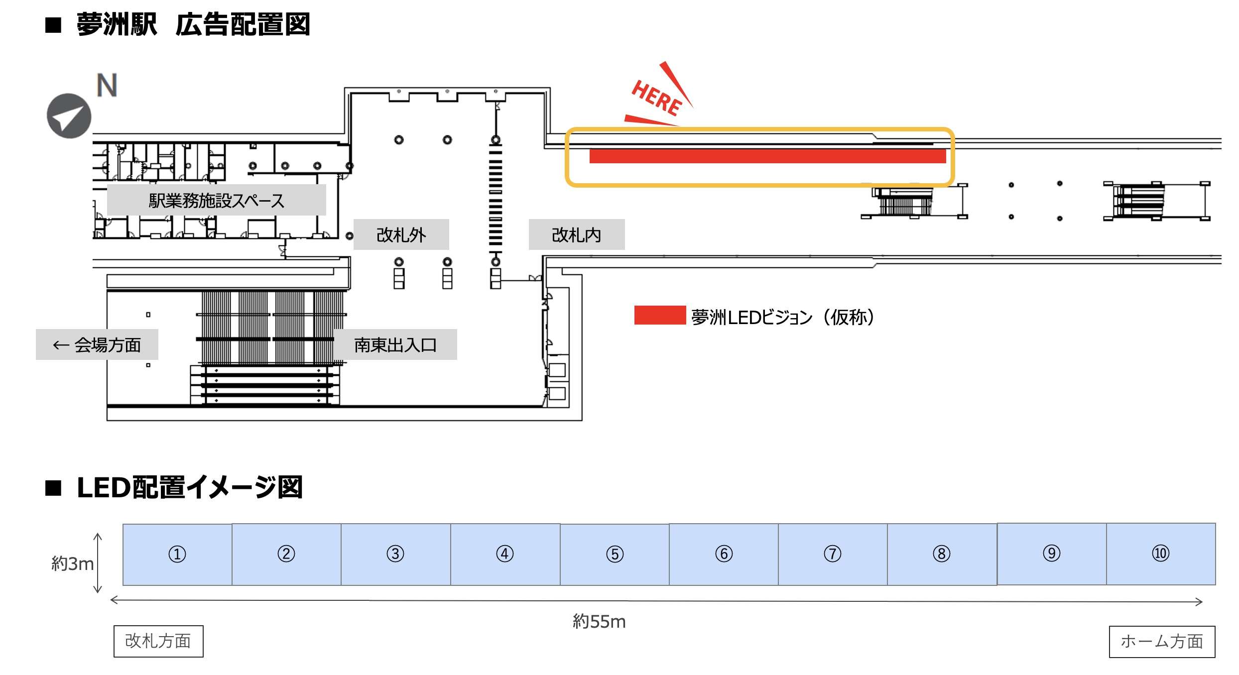 夢洲LEDビジョン配置図